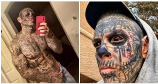Man Spends $70k To Tattoo His Full Body And Eyeballs, But Wait Till You See What He Looked Like Before