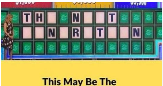 Most likely the worst guess in Wheel of Fortune history is this one