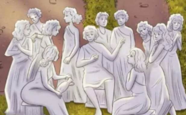 Only a true brain whizz can spot man hidden among statues in 3 seconds