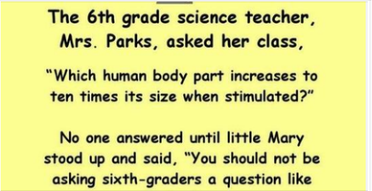 Mrs. Parks Asked Her Class A Very Unusual Question, But Her Response In The End Is Hilarious