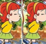 A kissing girl. Find the difference in the picture in 16 seconds