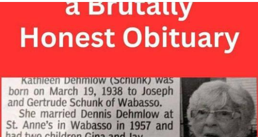 They Tore Mom Down When Writing Her Obituary