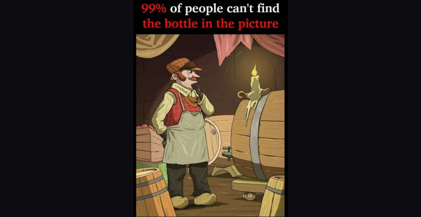 You Have To Be Smart To Find The Hidden Bottle 