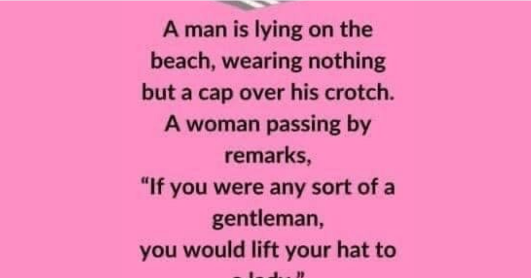 Funny A Man is Lying on Beach!