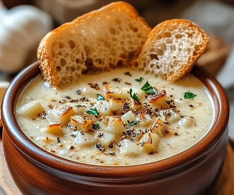 Country French Garlic Soup Recipe