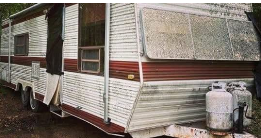 Homeless lady given free“ugly” abandoned trailer
